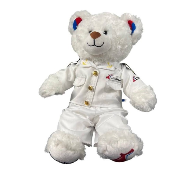 Build-A-Bear Other - Build-A-Bear Exclusive Carnival Cruise Line White Bear Plush In Captains Uniform